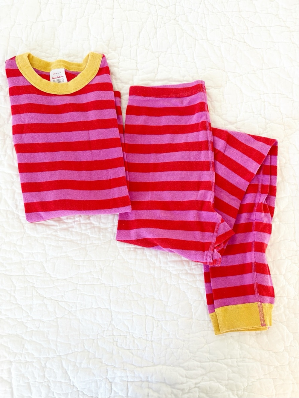 Hanna Andersson size 14 160cm stripe long John pjs
